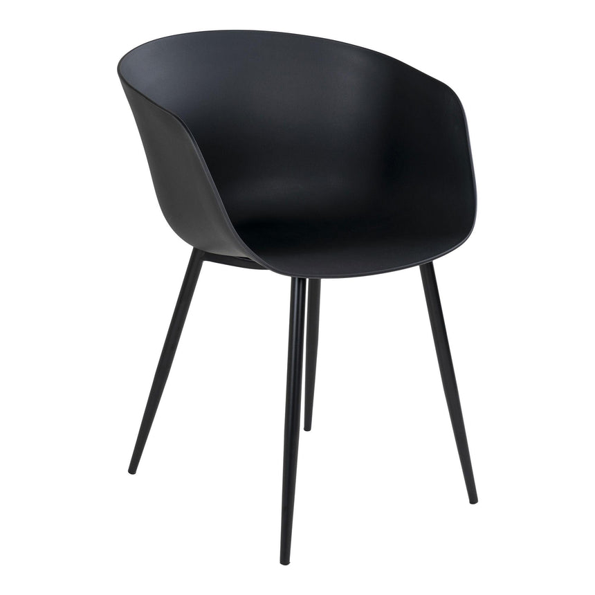 2 x Roda Black Garden Dining Chair-5