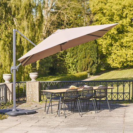 Baza Sand Metal Hanging Parasol 295cm x 295cm-2