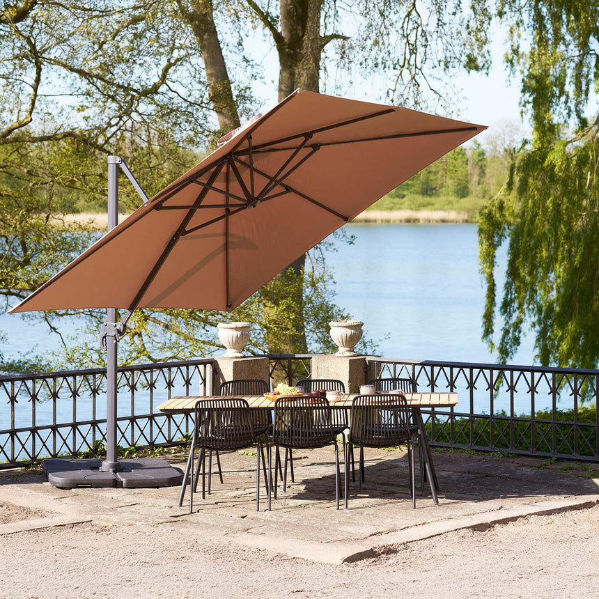 Baza Sand Metal Hanging Parasol 295cm x 295cm-3