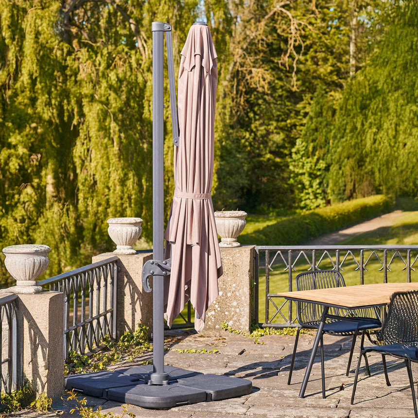 Baza Sand Metal Hanging Parasol 295cm x 295cm-4