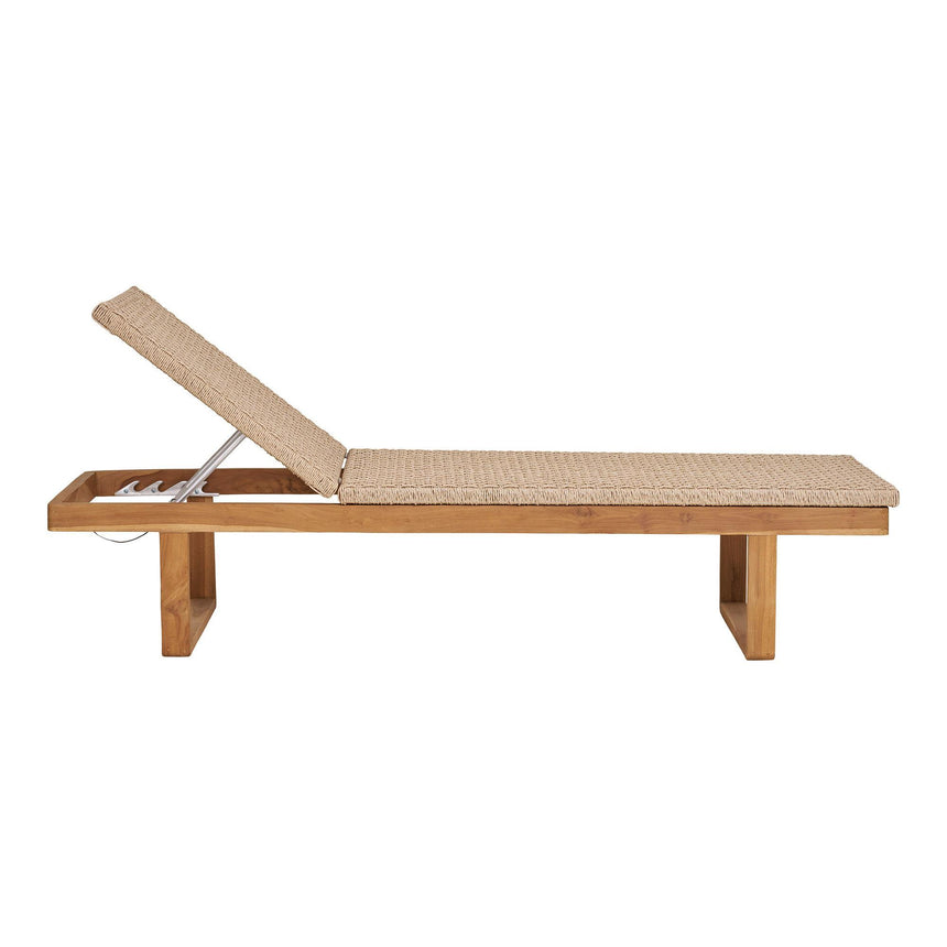 Derby Natural Teak Wood Garden Sun Lounger-4