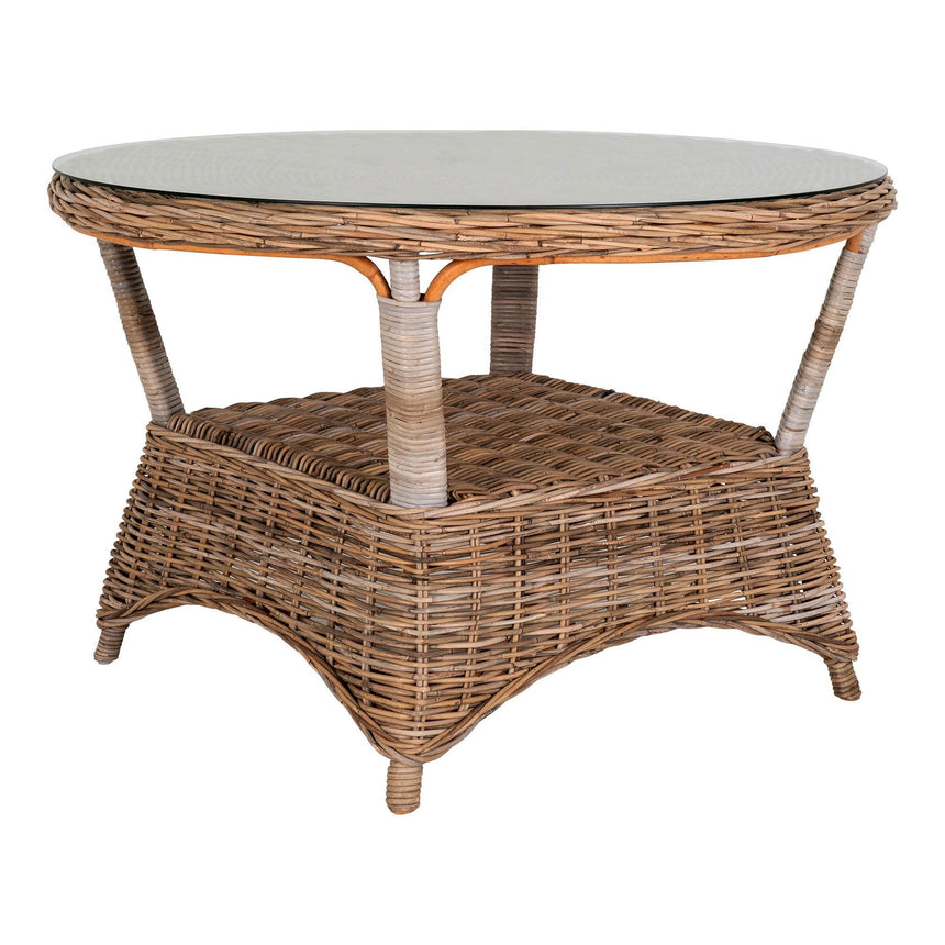 Larisa Kubu Rattan 4 Seater Round Garden Dining Set-2