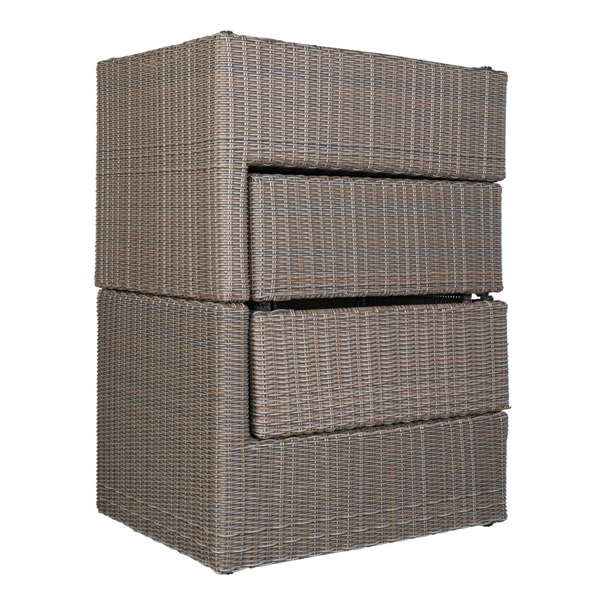 Rossi Grey Fabric and Polyrattan Lounge Set-8