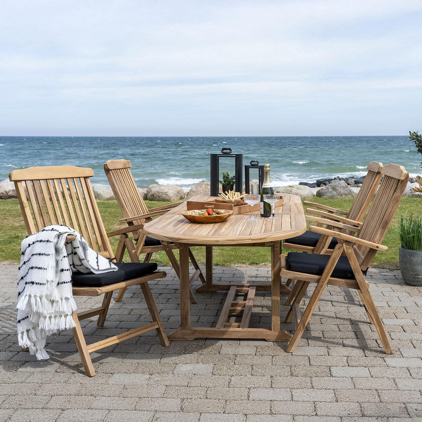 Salamanca Teak Wood 6-10 Seater Extending Garden Dining Table - 180cm-240cm-2