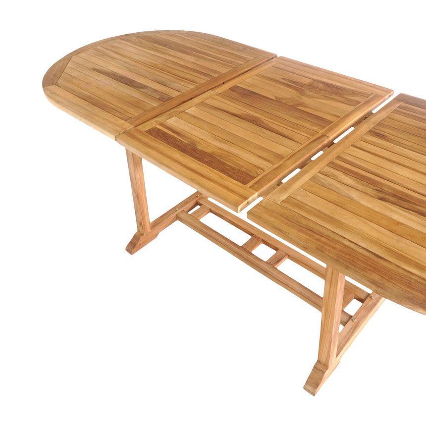 Salamanca Teak Wood 6-10 Seater Extending Garden Dining Table - 180cm-240cm-8