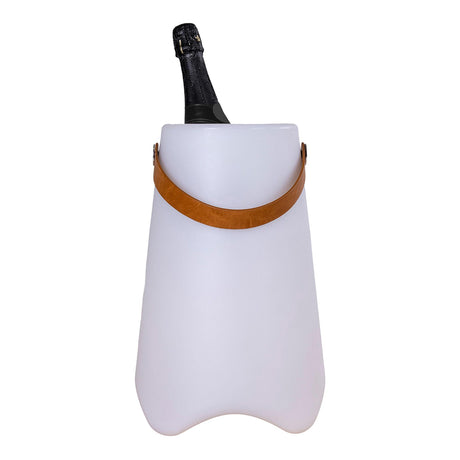 Bristol White Led Wine Cooler-2