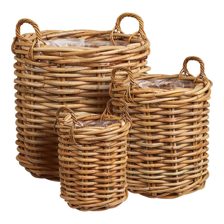 Burton Natural Rattan Baskets - Set of 3-2