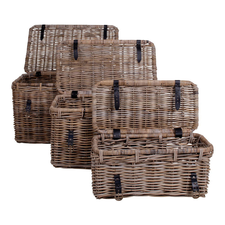 Depok Kubu Rattan Set of 3 Storage Trunk-2