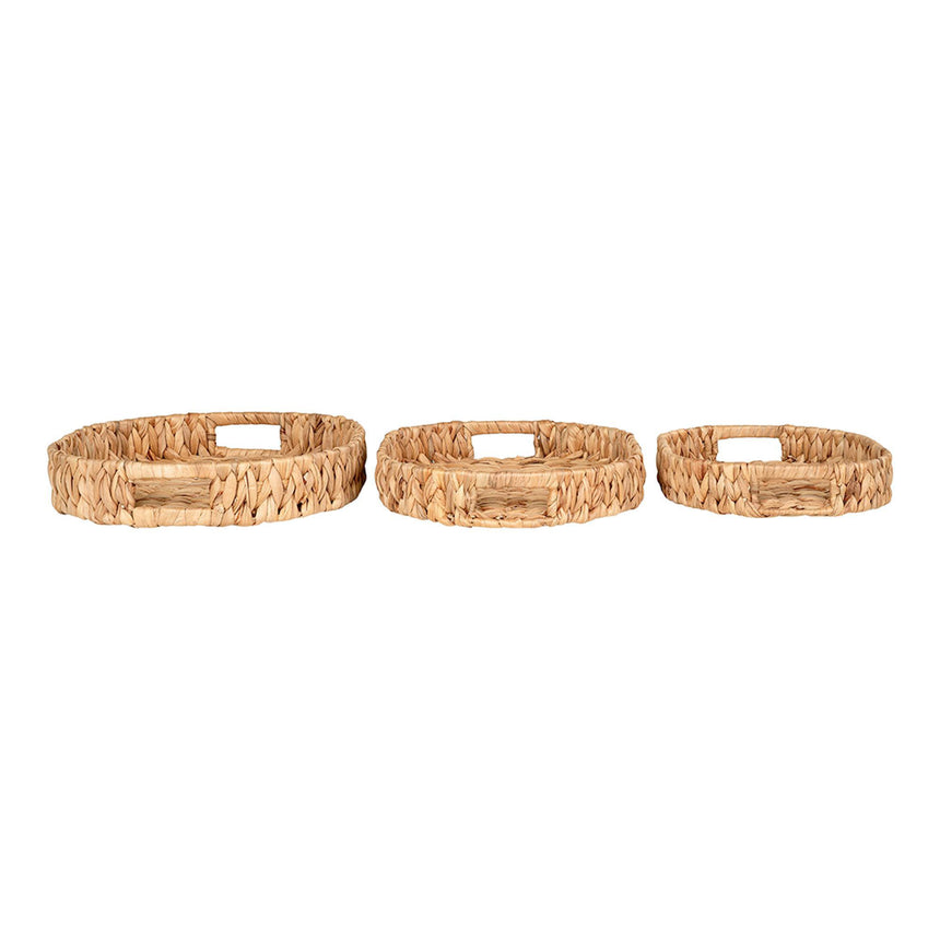 Estoril Natural Waterhyacinth Trays (Set of 3)-2