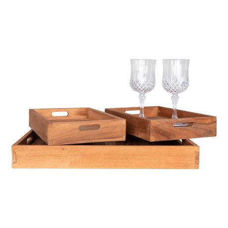 Faro Teak Tray (Set of 3) -2