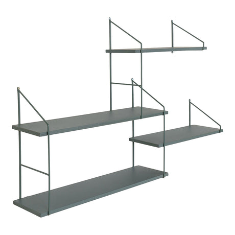 Harlem Green Metal Wall Shelf-2