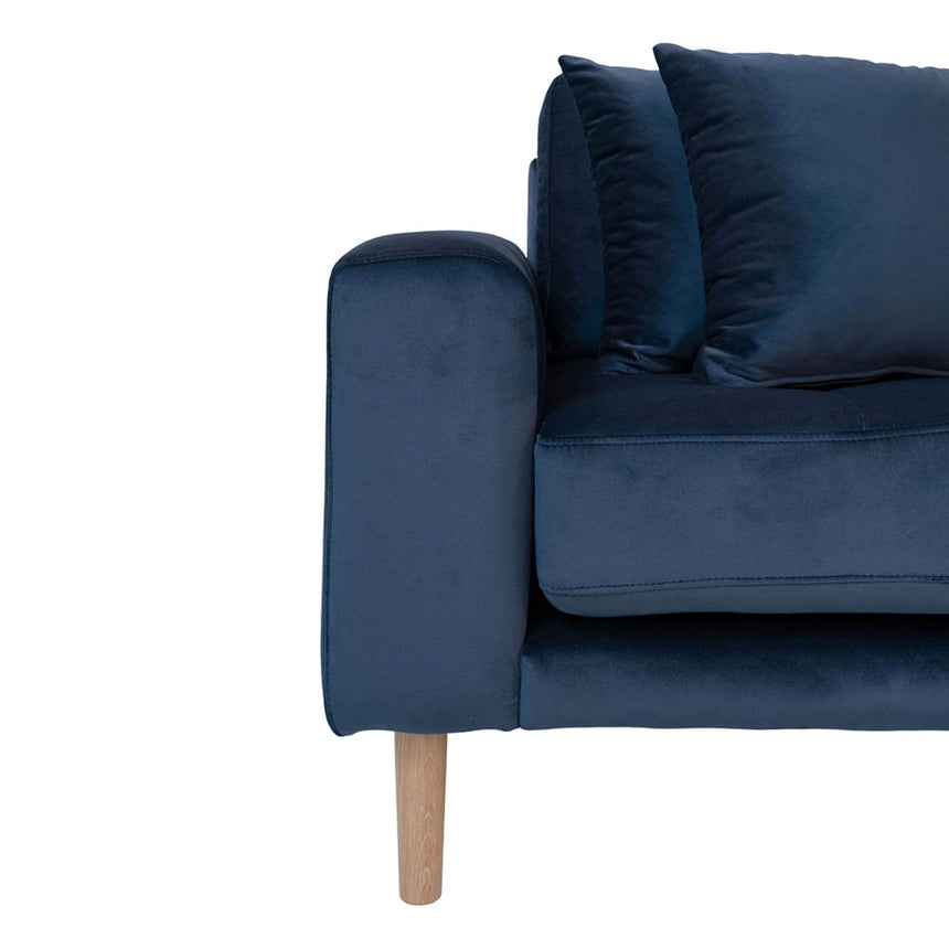 Lido Blue Fabric Right Hand Facing Lounge Sofa with Natural Legs-4