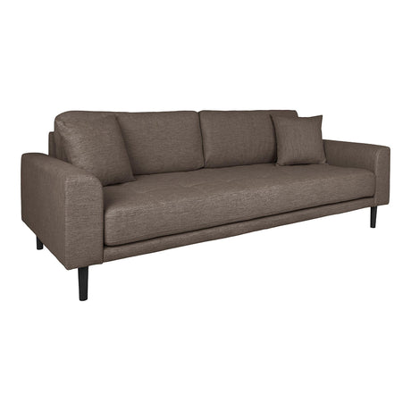 Lido Brown Fabric 3 Seater Sofa-2