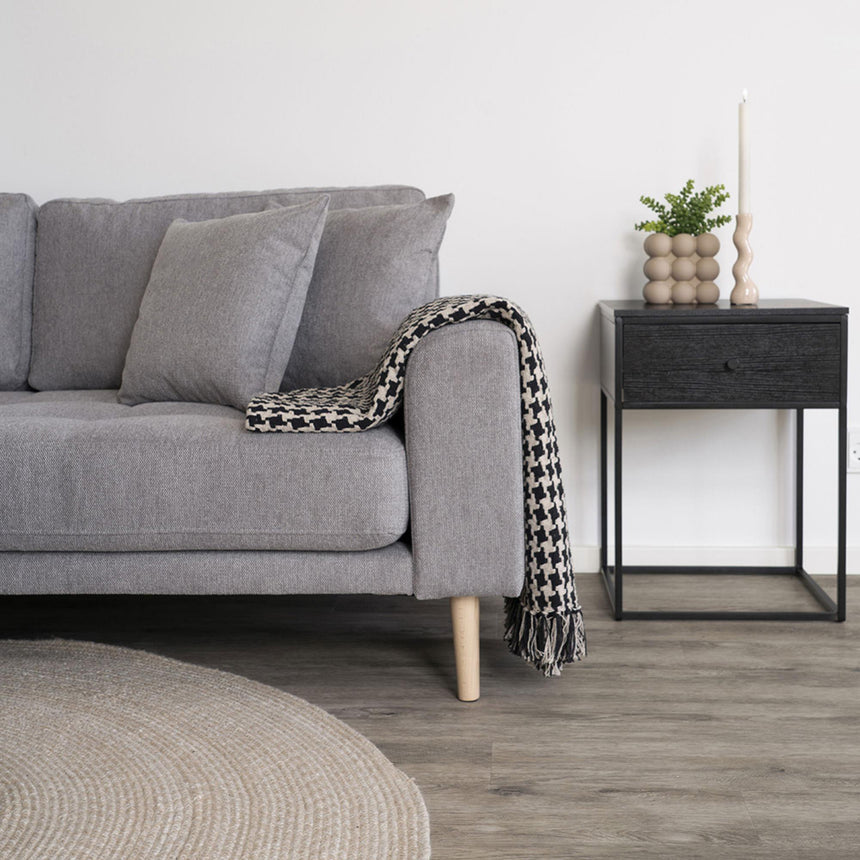 Lido Light Grey Fabric Left Hand Facing Lounge Sofa with Natural Legs-5