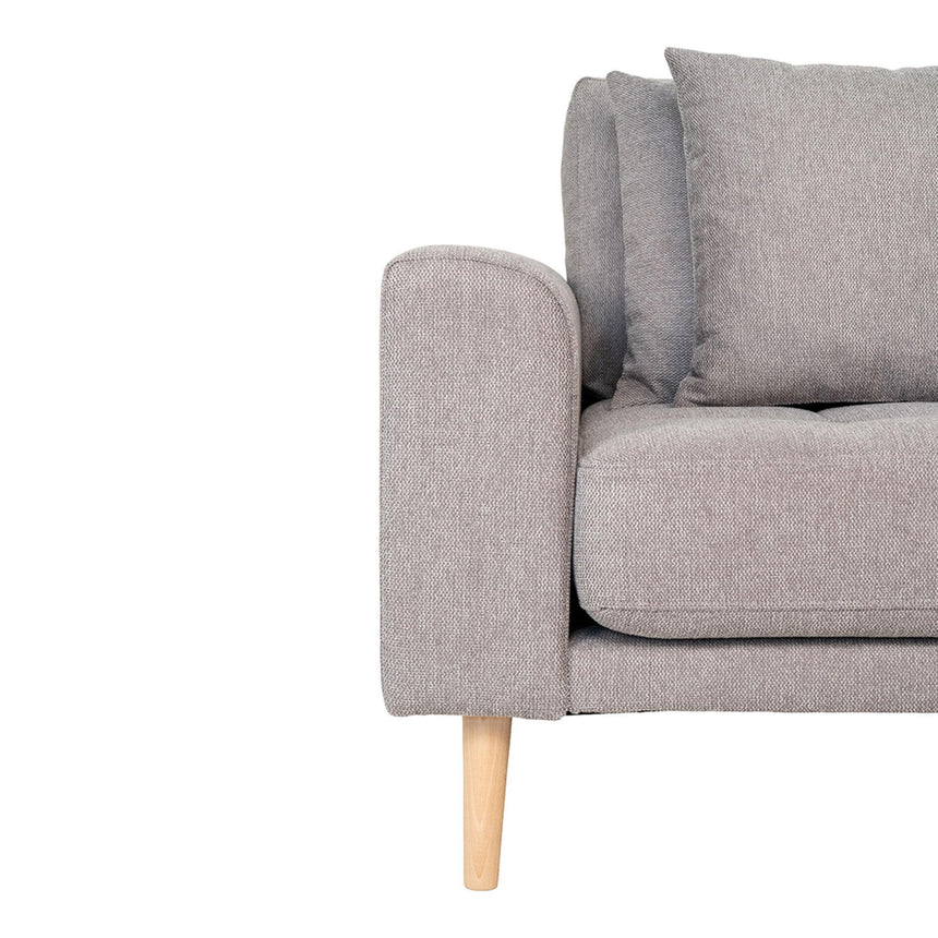 Lido Light Grey Fabric Right Hand Facing Lounge Sofa with Natural Legs-4