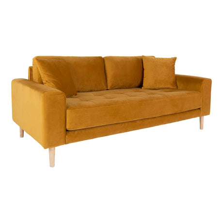 Lido Mustard Fabric 2.5 Seater Sofa-2