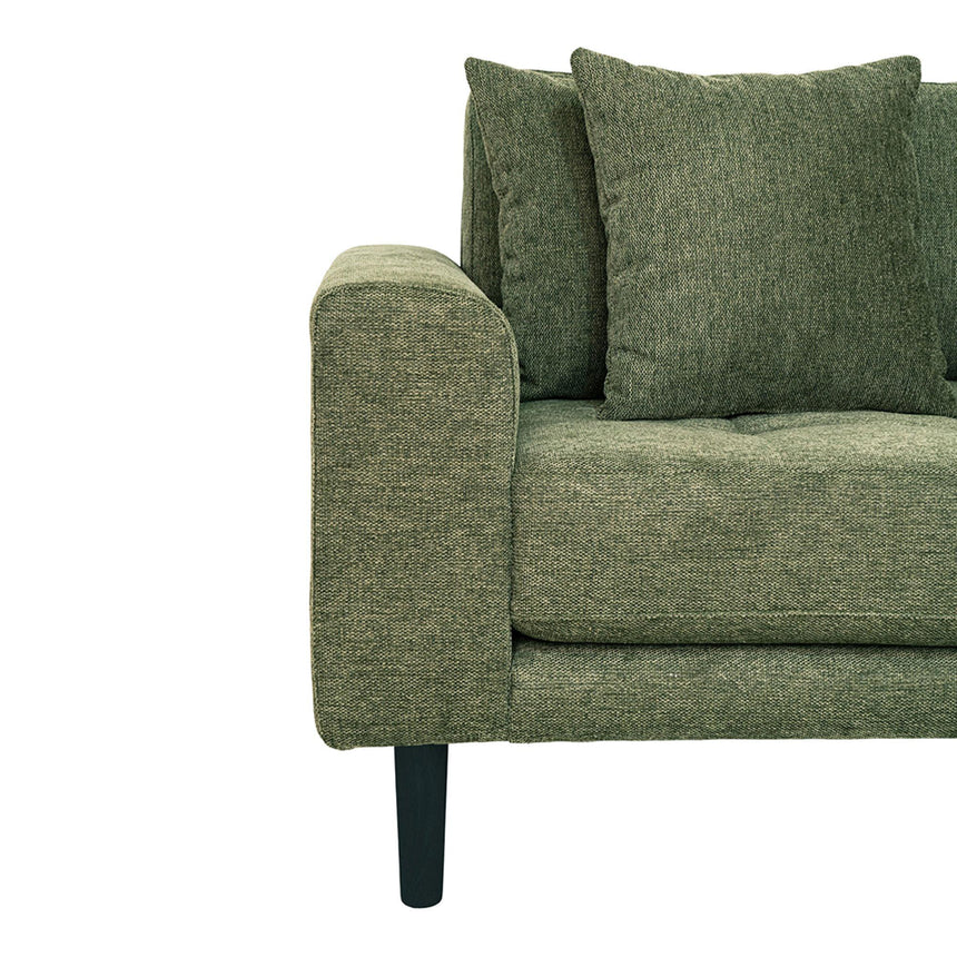 Lido Olive Green Fabric Fabric Right Hand Facing Lounge Sofa with Black Legs-4