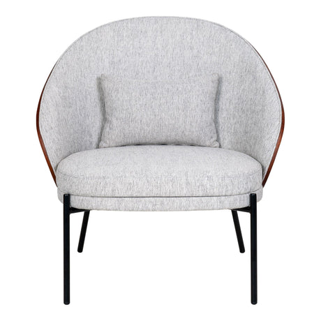 Canelas Light Grey Fabric Lounge Chair-2