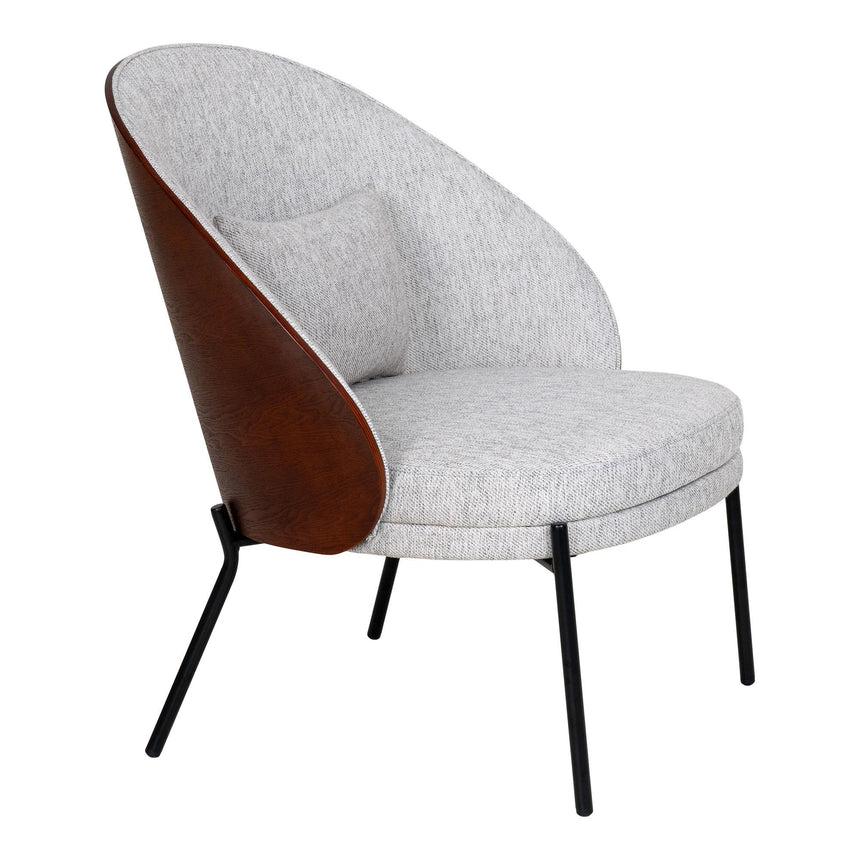 Canelas Light Grey Fabric Lounge Chair-3