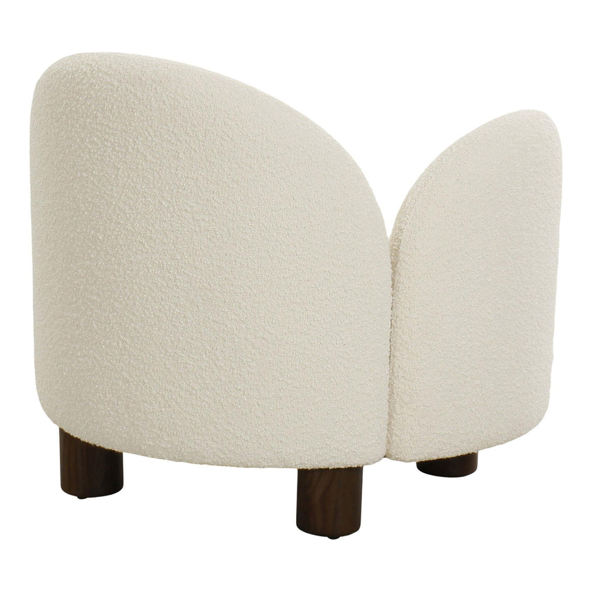 Honolulu White Boucle Fabric Left Hand Facing Lounge Chair-4