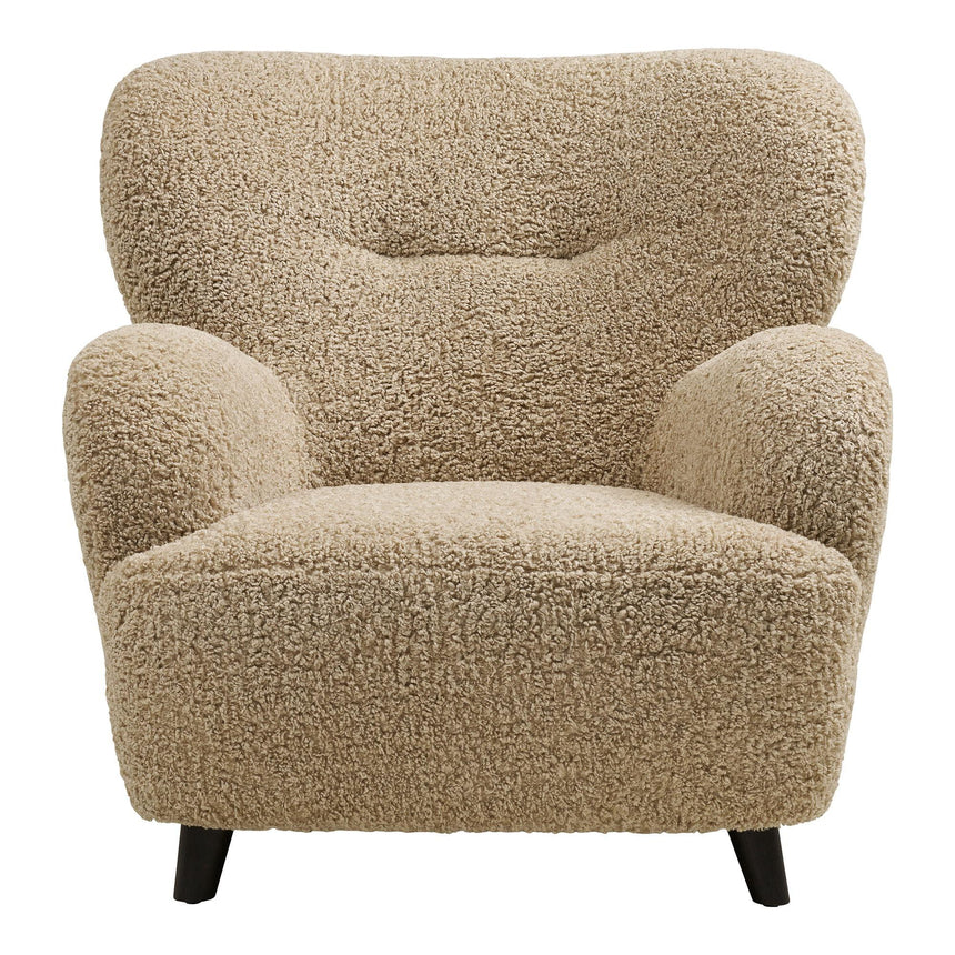 Lunaro Light Brown Fabric Lounge Chair-2