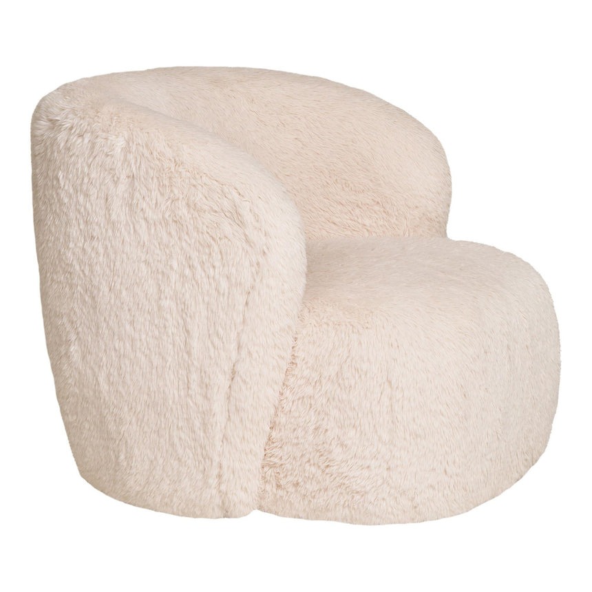 Setubal Off White Fabric Lounge Chair-3