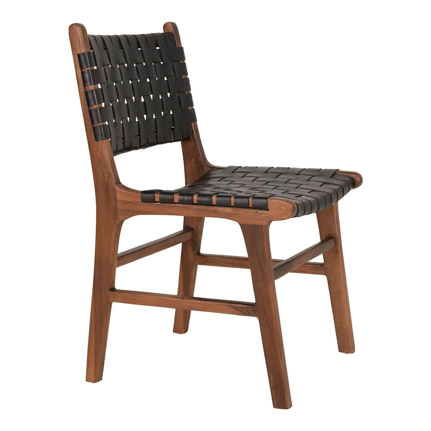 2 x Perugia Black Leather Dining Chair-3