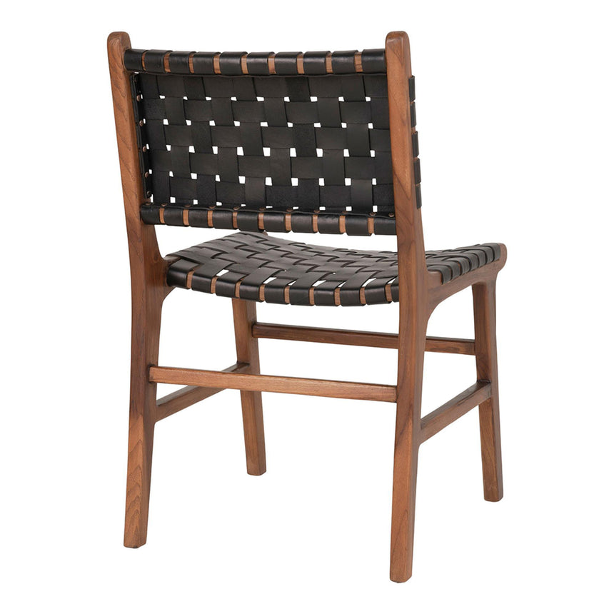 2 x Perugia Black Leather Dining Chair-4