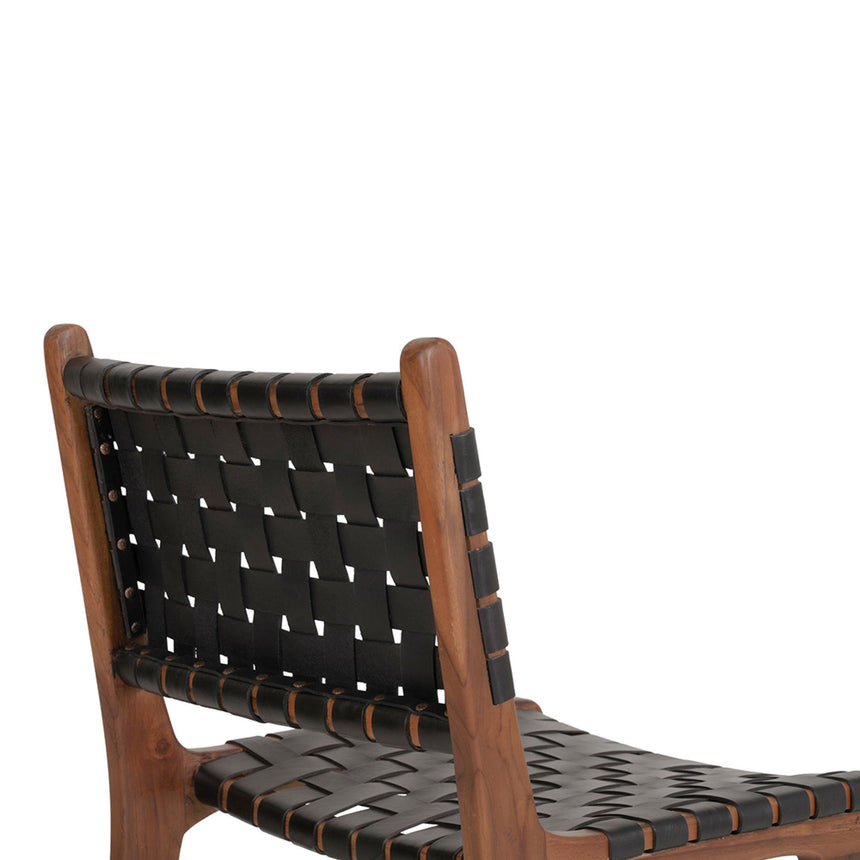 2 x Perugia Black Leather Dining Chair-6