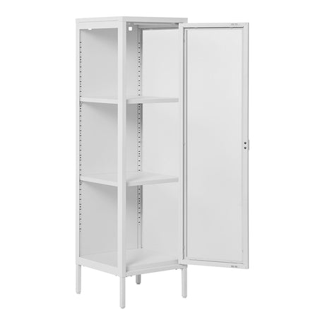 Nondalton White 140cm Slim Display Cabinet-2