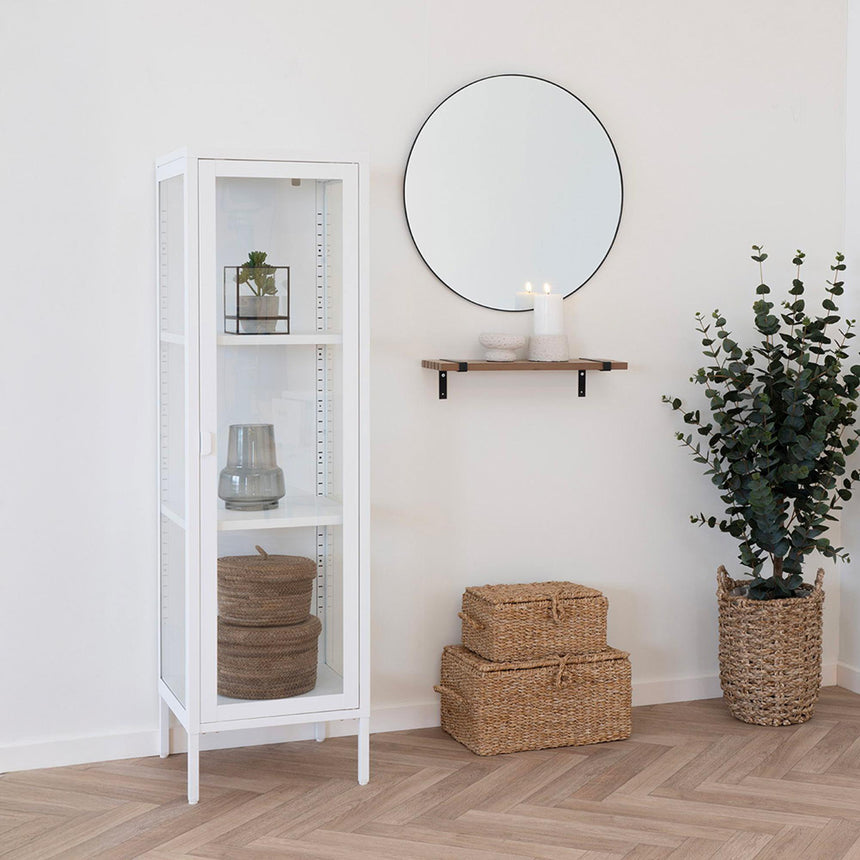 Nondalton White 140cm Slim Display Cabinet-6