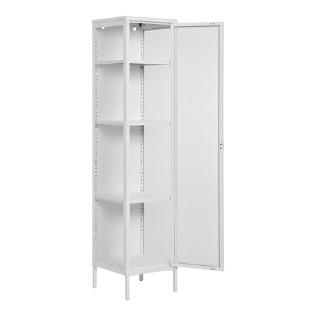 Nondalton White 180cm Slim Display Cabinet-2