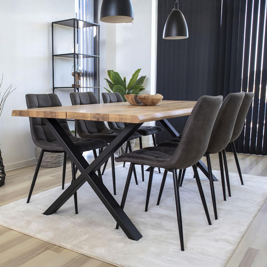Toulon 200cm Natural Oak Dining Table-2
