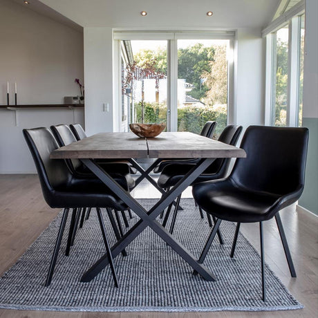 Toulon 200cm Smoked Oiled Oak Dining Table-3