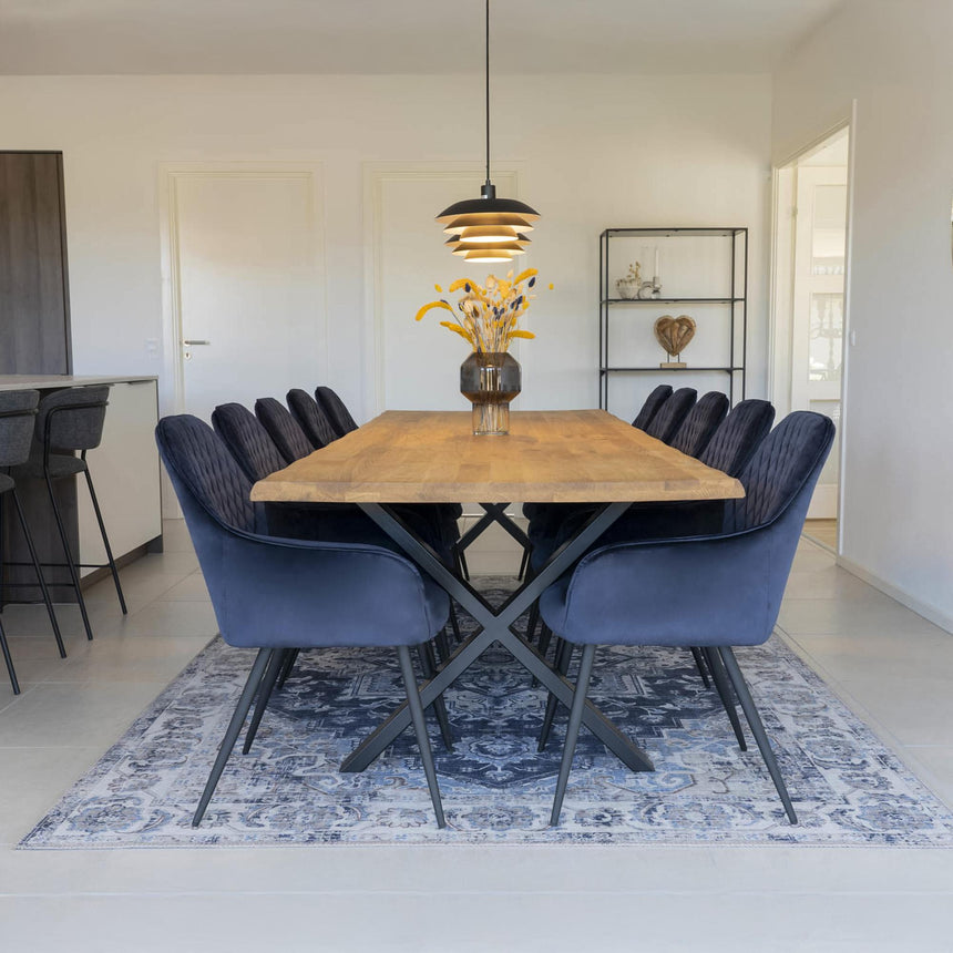 Toulon 300cm Natural Oak Dining Table-2