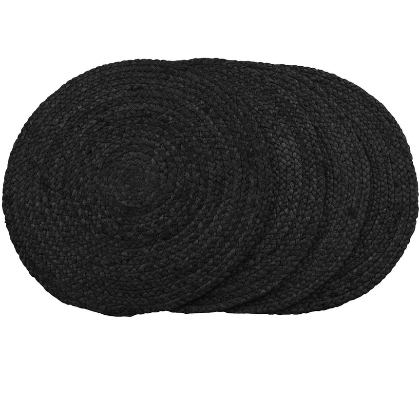 Bombay Dark Grey Jute Braided Placemat Set of 4-2