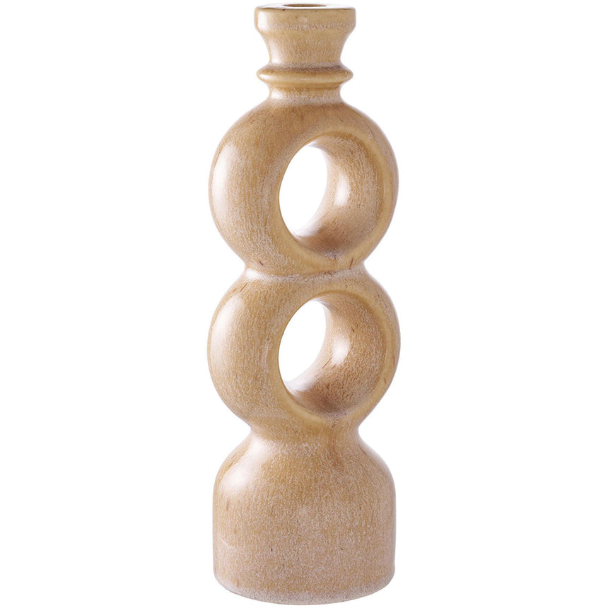 Brown Ceramic Medium Candle Holder-2