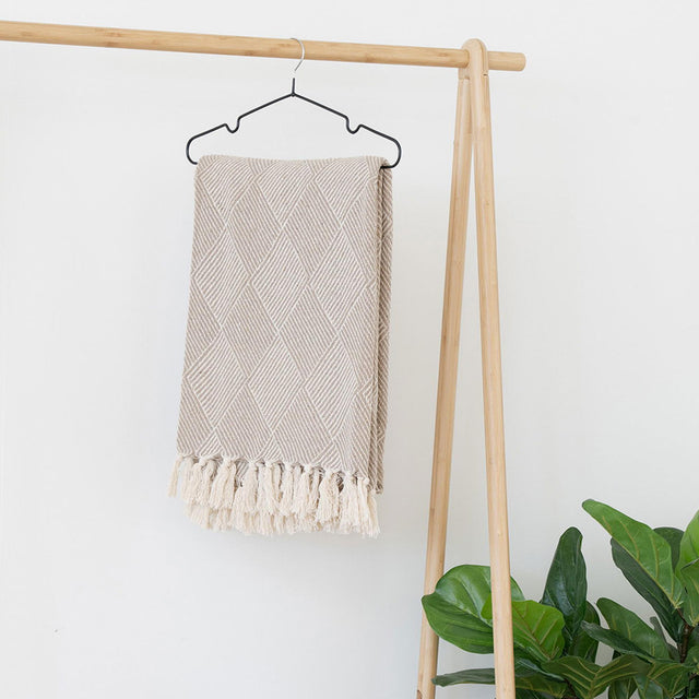 Bursa Taupe Fabric Throw-2