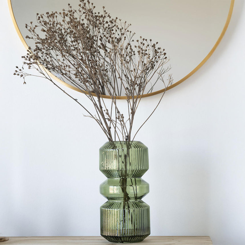 Green Glass Vase-3