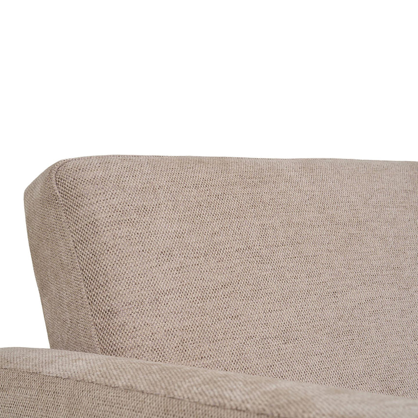 Kells Sand Fabric Click Clack Sofa Bed with Natural Legs-9