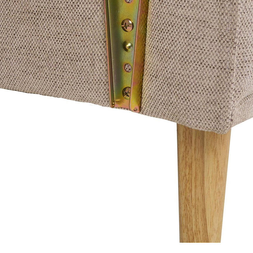 Kells Sand Fabric Click Clack Sofa Bed with Natural Legs-11