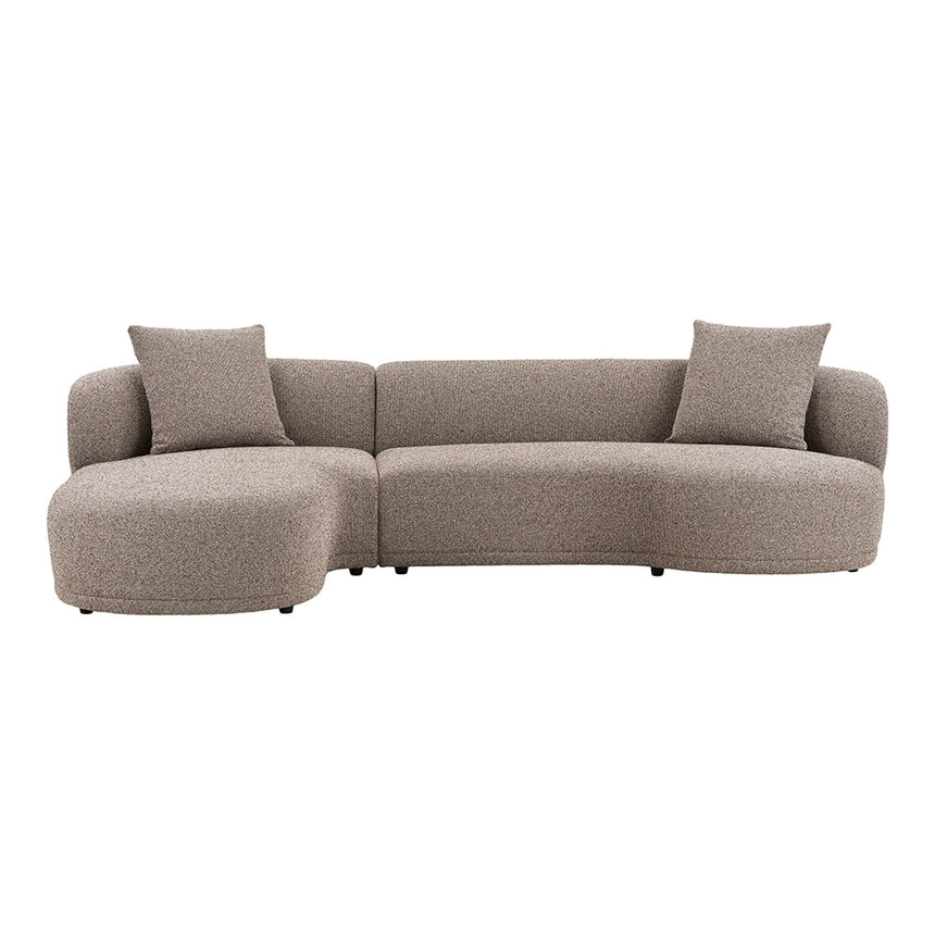 Kingston Brown Fabric Lounge Sofa - LHF-3