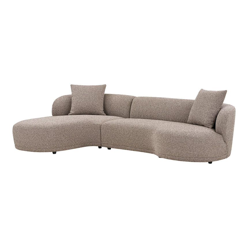 Kingston Brown Fabric Lounge Sofa - LHF-4