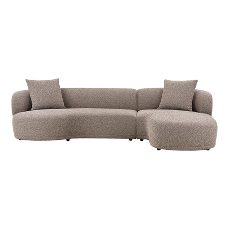 Kingston Brown Fabric Lounge Sofa - RHF-2