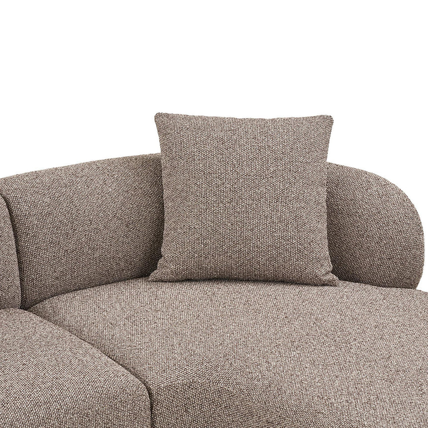 Kingston Brown Fabric Lounge Sofa - RHF-4
