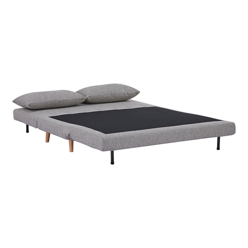 Marlow Grey Fabric 2 Seater Click Clack Sofa Bed with Natural Legs-8