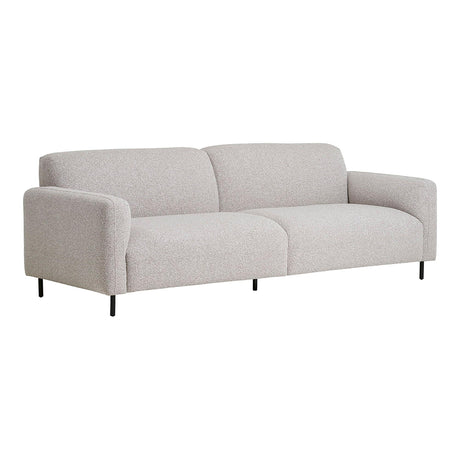 Salvador Light Grey Boucle Fabric 3 Seater Sofa-2