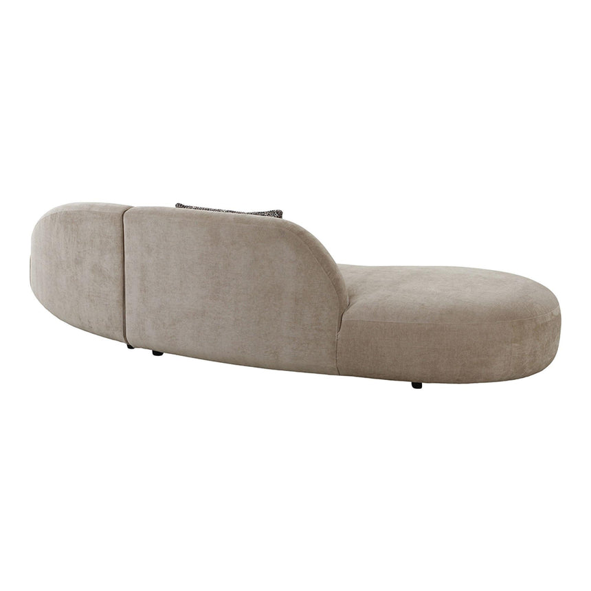 Venice Taupe Fabric 4 Seater Curved Sofa-4