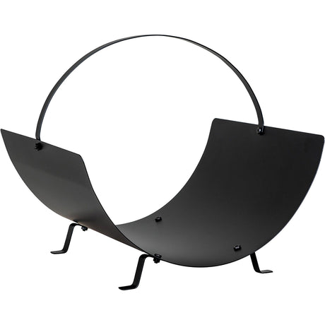 Black Metal Tires Log Holder-2