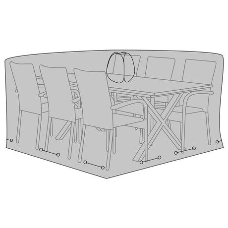 Luxury Black Fabric Dining Set Cover-2